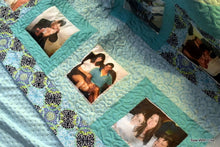 Load image into Gallery viewer, Memory Quilt,  Keepsake quilt, Wedding Quilt,  Graduation Quilt,  Retirement quilt,  Vacation Quilt,
