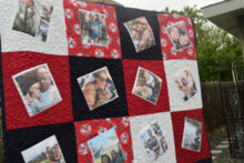 Load image into Gallery viewer, Memory Quilt,  Keepsake quilt, Wedding Quilt,  Graduation Quilt,  Retirement quilt,  Vacation Quilt,
