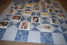 Load image into Gallery viewer, Memory Photo Quilts,Keepsake Quilts, Retirement, Graduation, Mothers Day , Fathers Day Quilts
